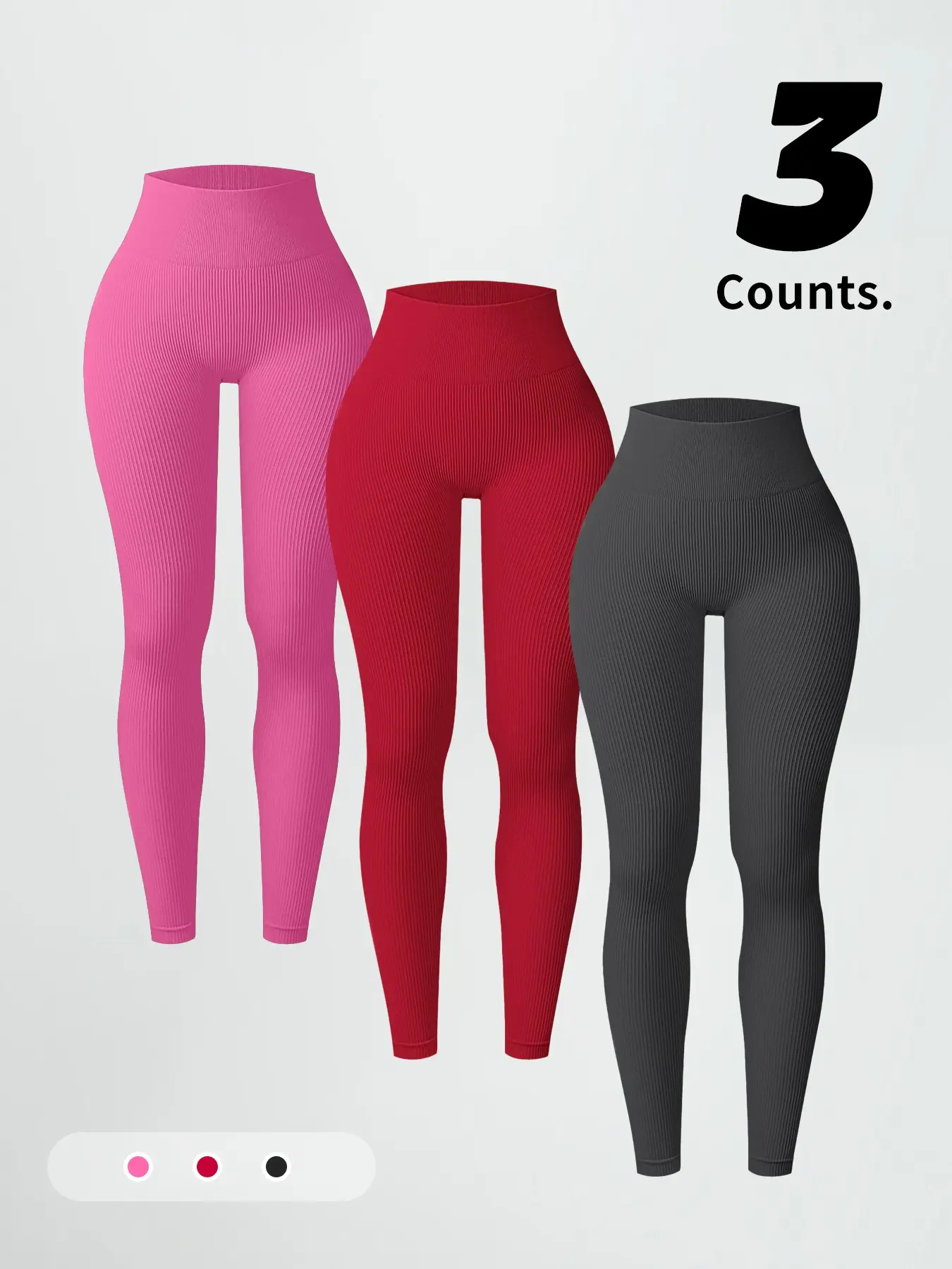 Rose red/bright red/dark gray