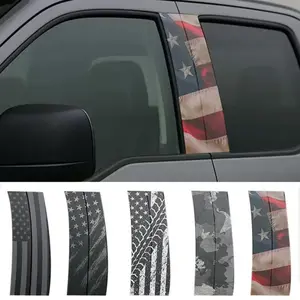 Modern Gloss B-Pillar Car Decals 12"x21.5" - Easy Peel & Stick No Residue, Vehicle Customization Accessories