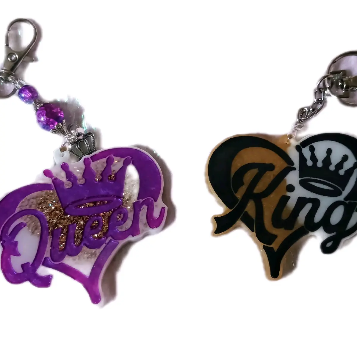 King & Queen Couples Keychains - Perfect for Any Couple