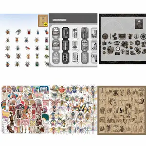 2-Sticker and Paper Material Pack for Junk Journaling, Scrapbooking, and Mixed Crafts