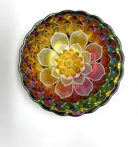 Iridescent Peony Pattern with Lotus Base Jianzhan | Rainbow Bloom Tea Cup, Chinese culture,High-temperature firing,Handcrafted ceramic cup,Wine Glass, Kung Fu Cup,Drinkware