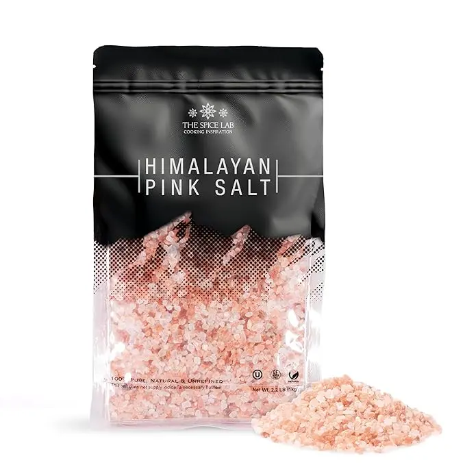 Himalayan Coarse Grain Natural Pink Crystal Salt, 1kg (2.2 Lb) - Mineral-Rich, Kosher Certified, Healthy Gourmet Pure Salt for Savory Culinary Flavor Boosting