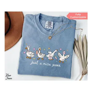 Just A Nicu Goose Shirt Comfort Colors® Silly Goose Nicu TShirt, Neonatal Intensive Care Nurse T-Shirt Nicu Np tee Nicu Shirt Grad Gift Cotton Fabric