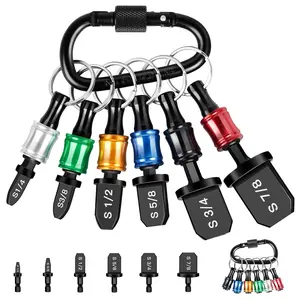 12PCs swage tool HVAC repairing set with bit holder, air conditioner expander swaging tool bit pipe swage, 1/4 '', 3/8'',1/2 '',5/8'',3/4 '',7/8'' bits set (12PCs)