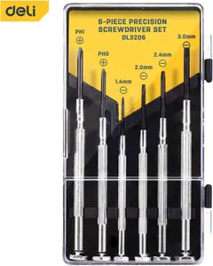 6PCS Mini Screwdriver Set with Case,Precision Screwdriver Eyeglass Precision Repair Tool Kit