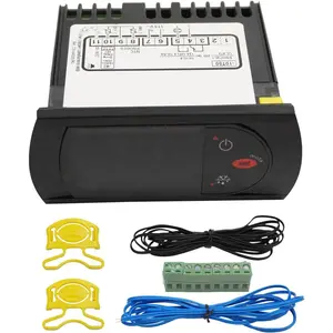 Digital Temperature Thermostat Controller PJEZS0H100 with 2 Temperature Sensor Probes, 115V Temperature Controller Fit for Carel and All Refrigerator Types