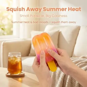 Colorful Ice Pop Squishy Toy, Sensory Stress Relief, Decorative Gift, Perfect for Friends, Classmates, Parents, Colleagues, Random Packaging
