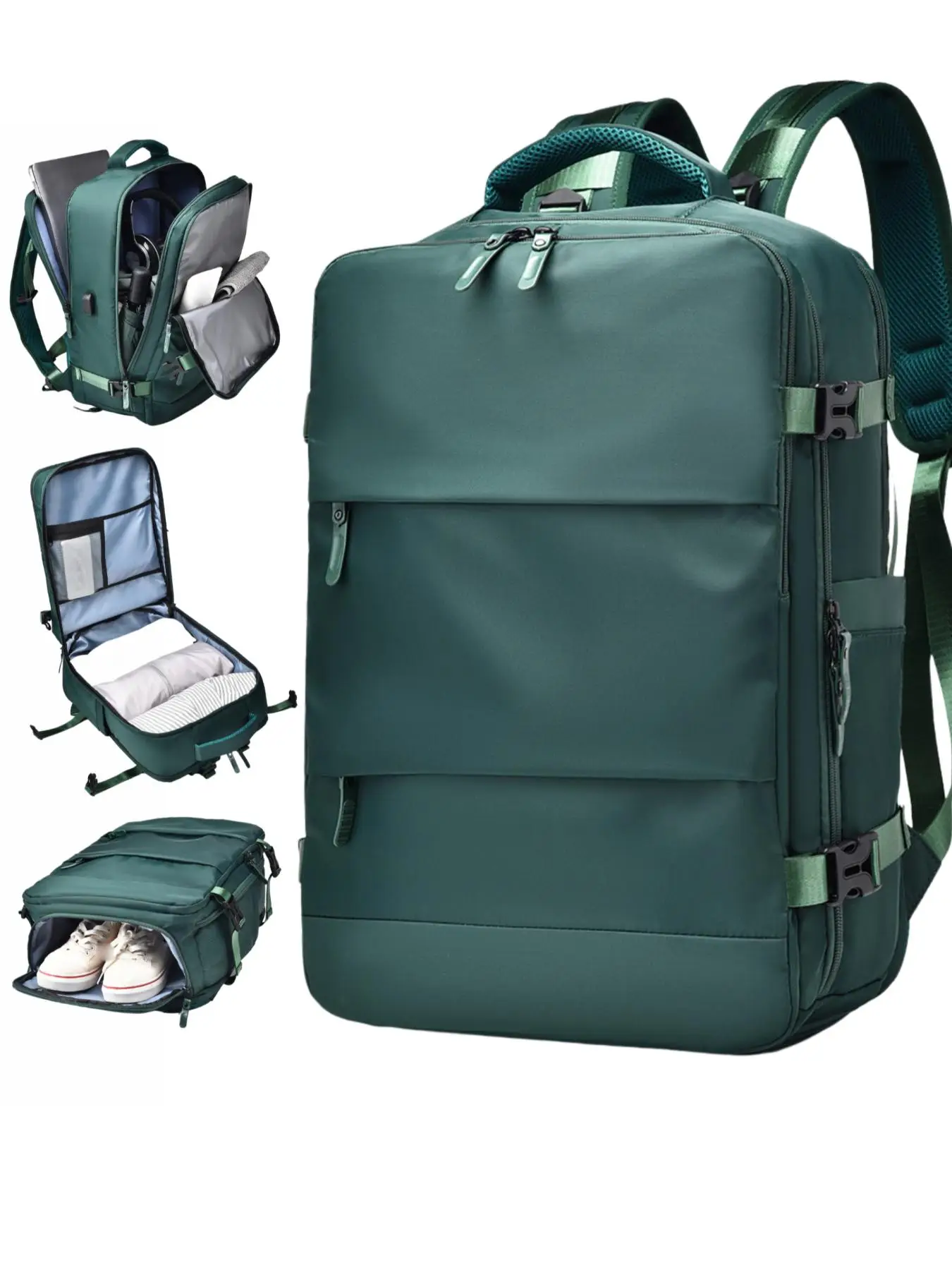 Summer Casual Large Capacity Backpack for Women, 2025 Lightweight Backpack with USB Charging Port & Independent Shoe Compartment for Women & Men, Perf