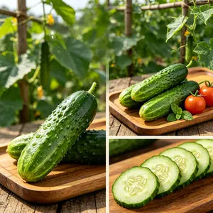 Ashley Cucumber Seeds for Vegetable Garden, Heirloom Style Green Cucumber Planting Seeds for Raised Bed Patio Container Outdoor Growing
