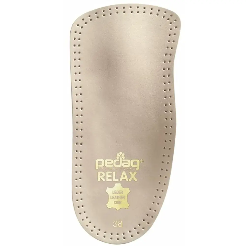 Pedag Relax Insoles | 3/4 Wide Arch Support for Overpronation | Latex Heel Cup & Metatarsal Pad