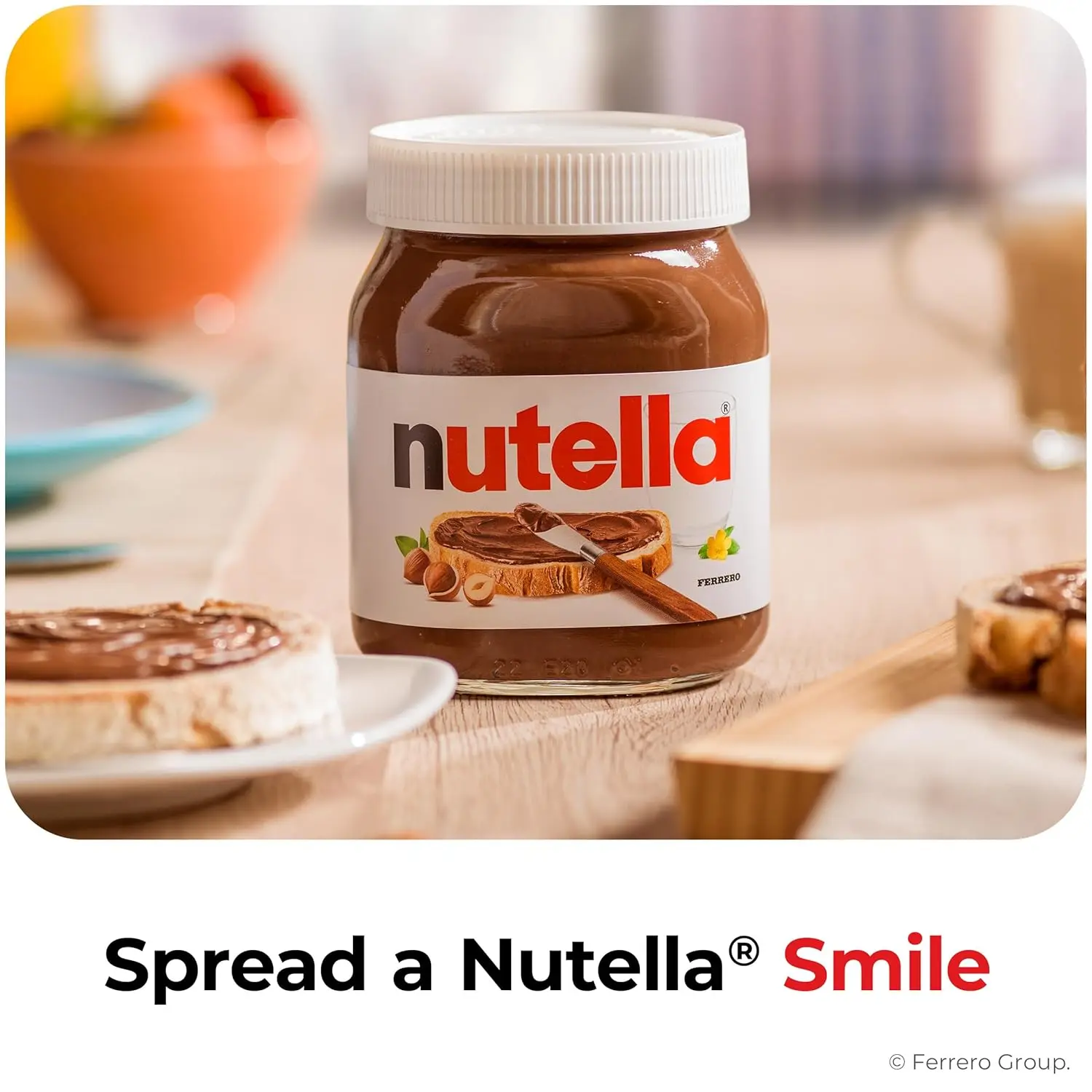Nutella Creamy Chocolate Hazelnut Spread with Cocoa, Sweet topping for breakfast and desserts, 13 oz