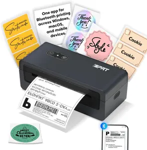 Hanin Multi-Purpose 4x6 Bluetooth Thermal Printer - Wireless Shipping Label Maker & DIY Sticker Printer for Small Business, Home Organization, Branding & Packaging
