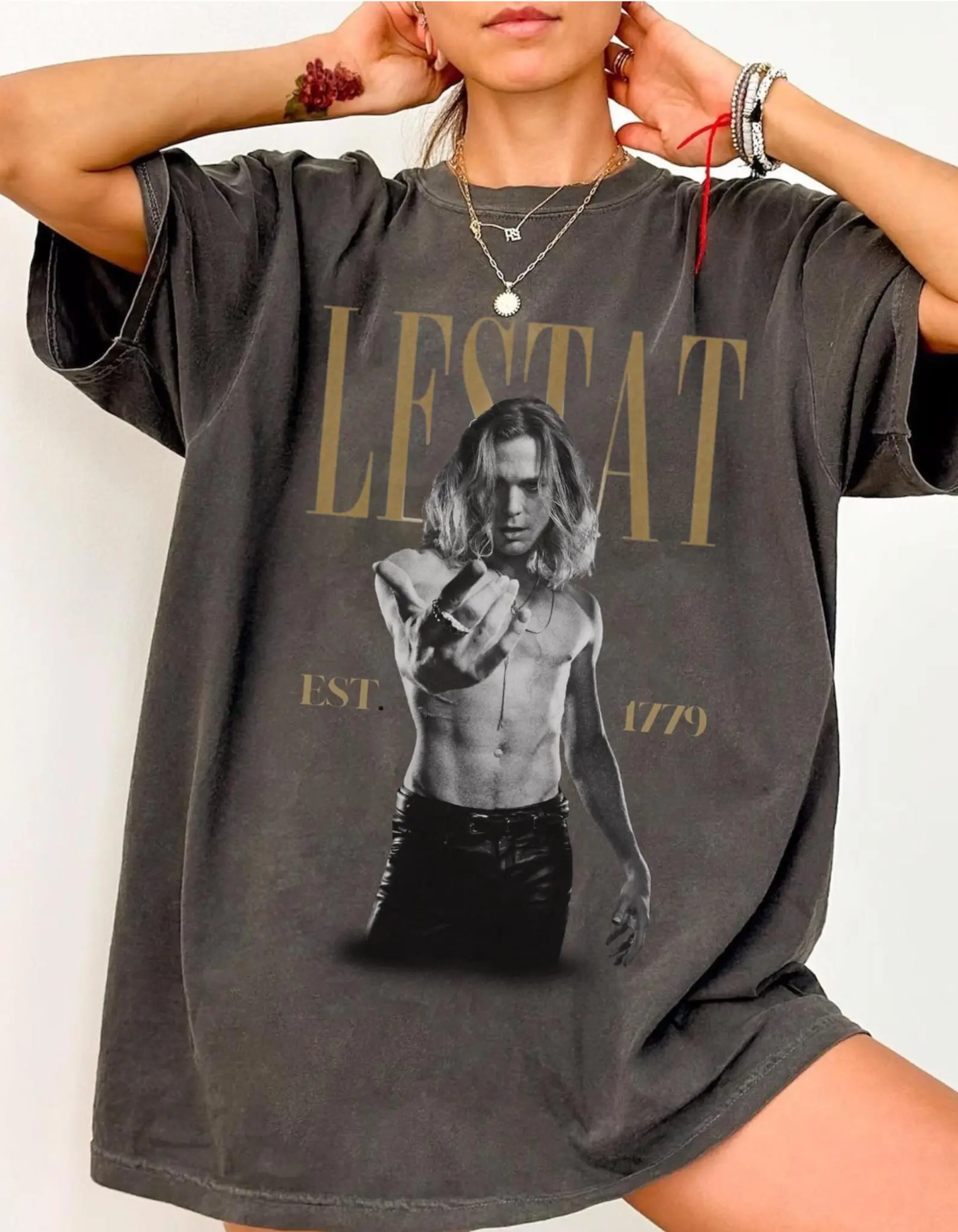 Comfort Colors Lestat Vampire vintage style T-shirt | Gothic Movie Character Tee Interview with the vampire comfort colors