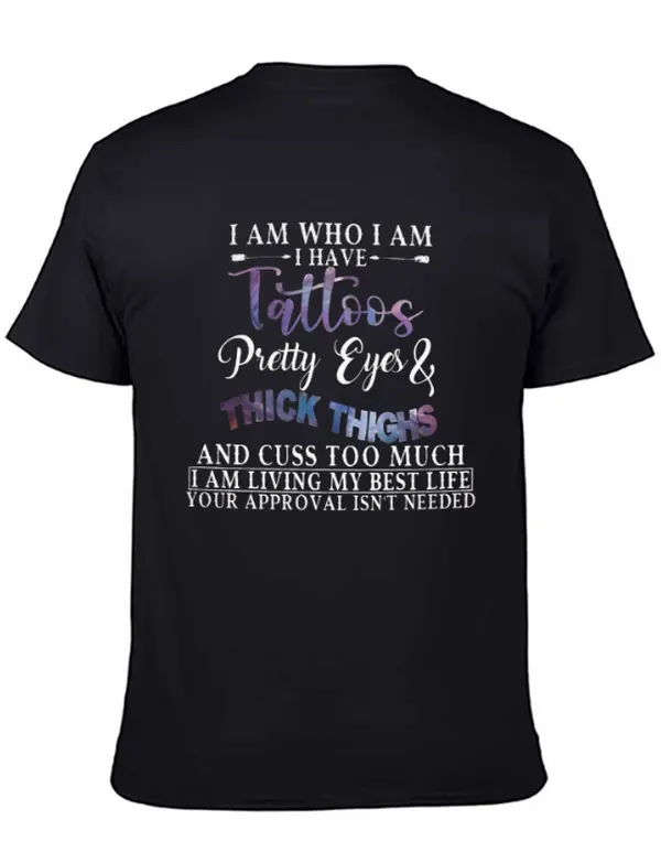 Tattoos Pretty Eyes and Thick Thighs Printed tshirt ,hoodie, sweatshirt, Aesthetic tatoo merch summer outfits, style, streetwear, Nun top, vintage y2k graphic tees, Fatherday, Memorial day, 4th July Casual Cotton, Garment, Shortsleeve Crewneck
