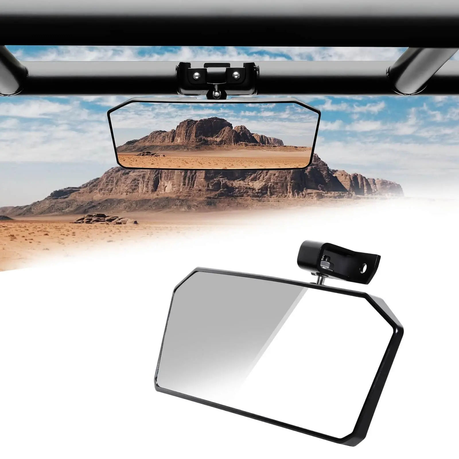StarknightMT UTV Rear View Mirror RZR 360° Adjustable Wider View Compatible with 2020-2026 Polaris RZR Pro XP/4, 2024+ RZR XP/4 1000/Turbo/4 R/Pro R/Trail S Side by Side Convex Rearview Mirror 2883763