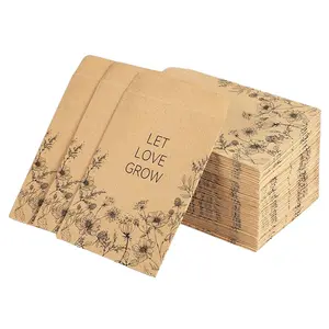 50/100pcs Small Seeds Envelopes, Seed Packets Envelopes, Preprinted Small Envelope Collecting Template, Paper Envelope, Seeds Storage, Garden Supplies, Office Stationery Supplies