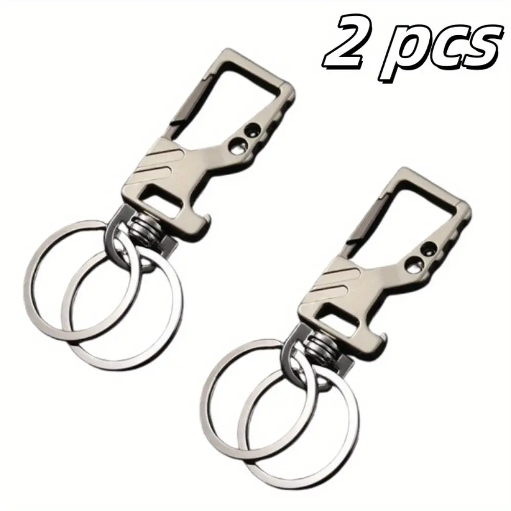 Men's 2-Piece Car Keychains Bundle Set - Heavy Duty Clip-On Keychains with Bottle Opener, Multifunctional Daily Carrying Pendants, Clip On Keychain, Heavy Duty Keychain