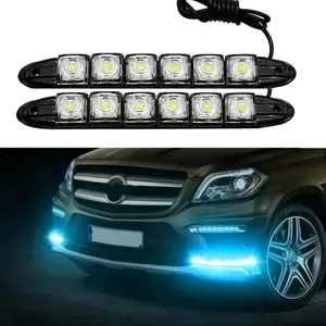 2Pcs, bendable daytime running light 6LED light Variety Snake Car Daytime Running Light Hawk Eye Light Modified Light