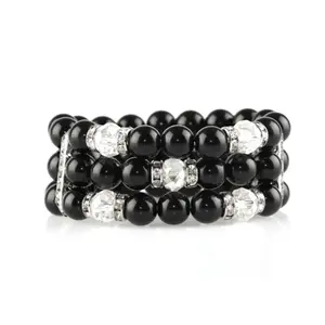 Paparazzi Undeniably Dapper Black Stretch Bracelet