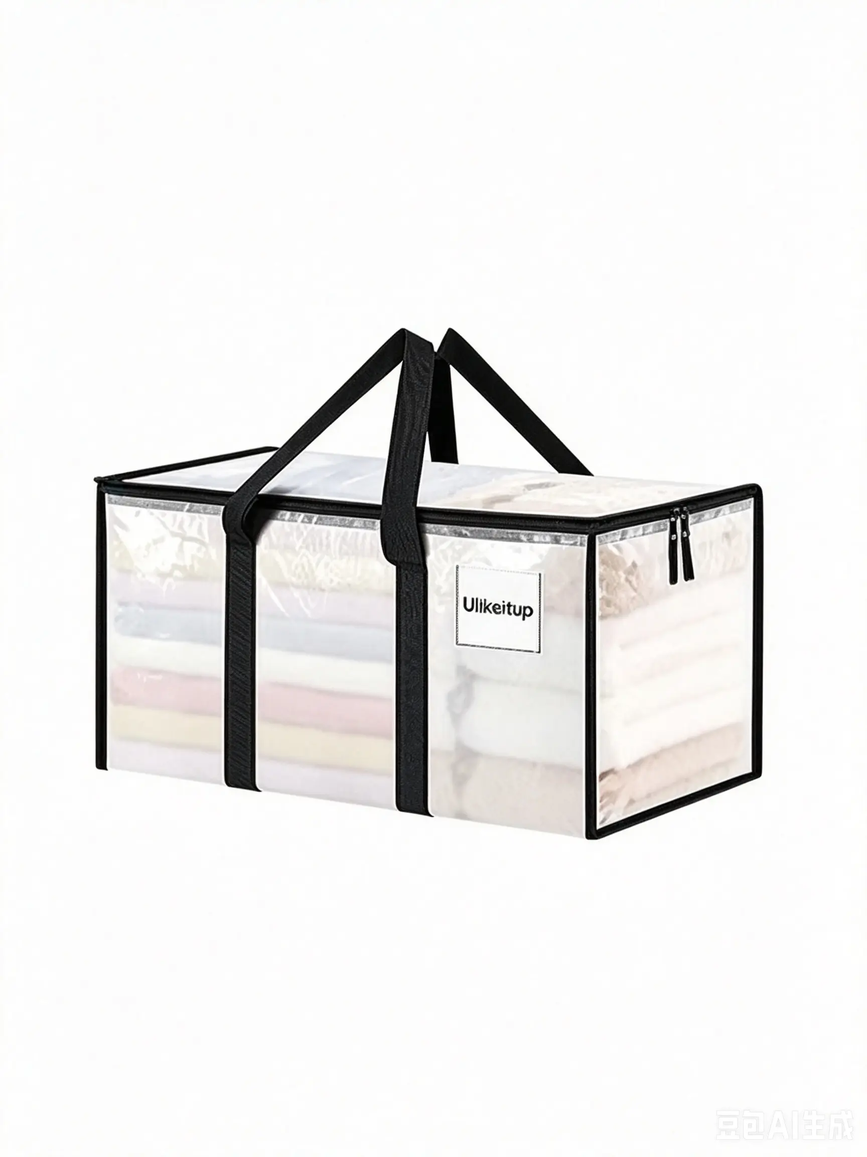 88L Foldable Woven Fabric Storage Bag - Smooth, Waterproof, Practical Home Organizer with Reinforced Handles, 68x38x35cm/38*68.8*35.5cm Dimensions for Bedroom, Attic Organization, Moving