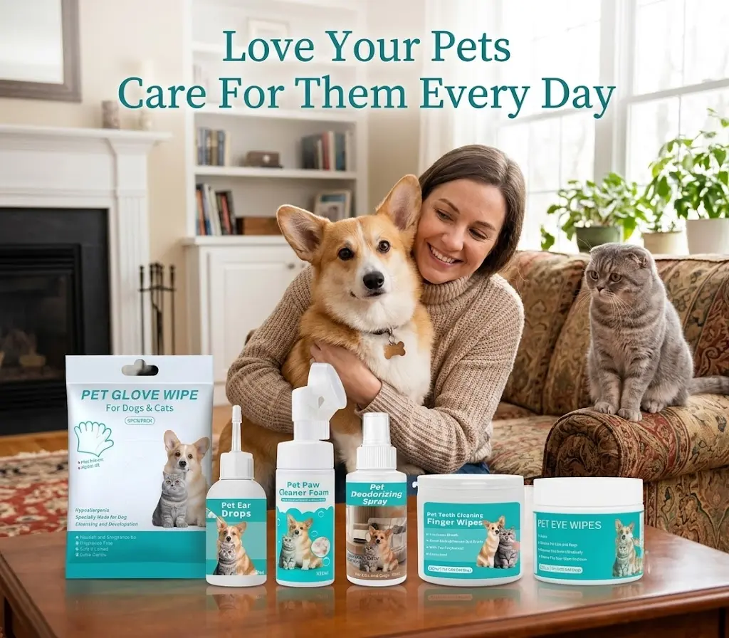 Practical 6-Piece Pet Grooming Kit - Dog & Cat Multi-Care Set with Ear Cleaning, Dental Care, Paw Cleaning Supplies for Enhanced Cleanliness & Healthy Pets