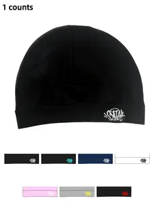 Unisex Embroidered Design Beanies, Breathable Elastic Material Hat for Outdoor Running, Outdoor Activities, Fashion Casual Premium Quality Hat, Snug Fit, Sporty Appearance, All Seasons, Breathable Cap