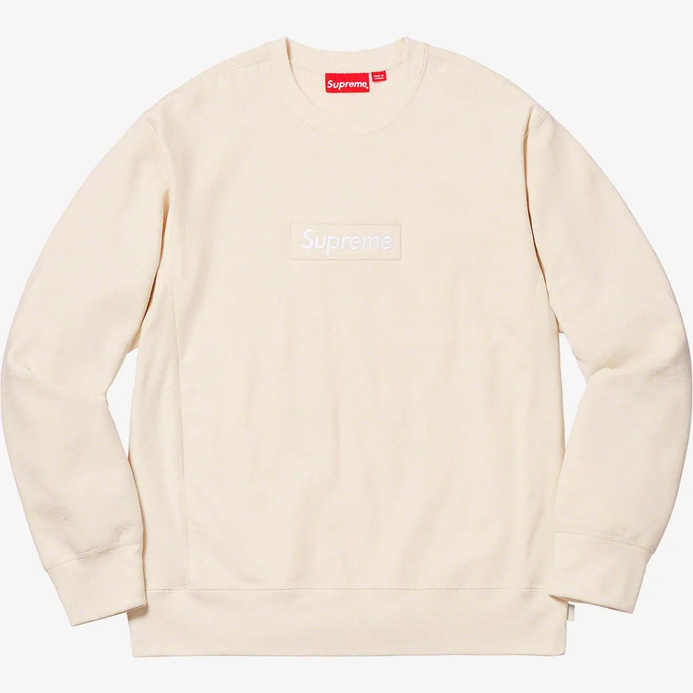 Supreme Crewneck Sweatshirt 'Box Logo' Natural (FW18)