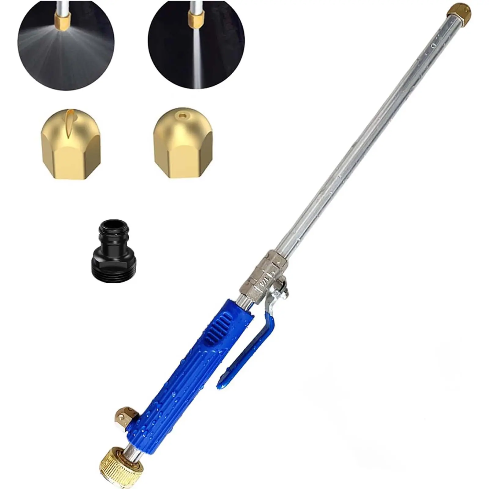 Power Washer Wand Attachment - ABS Construction, 2 Spray Modes, 3/4” Threaded Interchangeable Tips, Pressure Washer Attachments for Car Wash, Patio Cleaning, Garden Watering