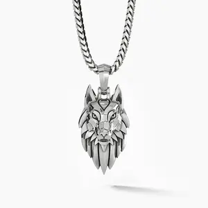 Alpha, Silver Wolf Pendant