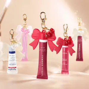 Universal Silicone Lip Balm Holder Keychain - Secure Clip On Charm Fits Most Lip Gloss Tubes, Perfect for On-the-Go Use