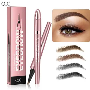 Waterproof Micro-Fork Eyebrow Pencil, Long-Lasting Brow Pen for Natural Hair-Like Strokes, Smudge-Proof Makeup Tool for Daily Use & Soft Glam Cosmetic