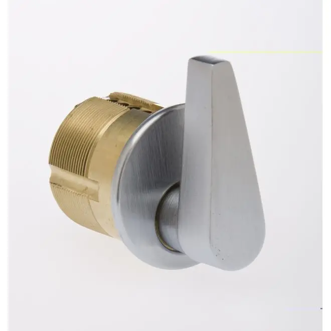 1 in. ADA Turn Knob Mortise Cylinder with Adams Rite Cam, Satin Chrome