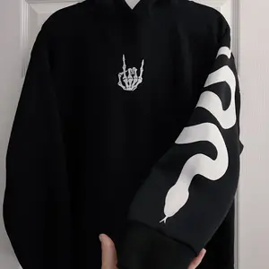 Black Snake Sleeve Hoodie