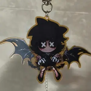 Anime Murder Drones Cosplay Key Chain Movable Wig Acrylic Character Pendant Bag Keychain Collection Keyring