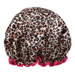 Shower Cap, 1 Count Elastic, Reusable and Waterproof Shower Cap, Double Layers Bathing Hat, Bathroom Supplies for Women & Girls, Shower Essentials, Bathroom Accessory, Home Goods