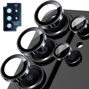 Samsung S26 S25 S24 S23 Plus Ultra Fe Edge Rear Camera Lens Protector, Tempered Glass, 9h Hardness, Silver Color