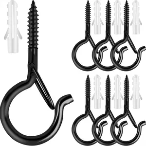 20/30pcs Heavy-Duty Metal Screw Hooks, Hanging Hook, Ideal for Indoor/outdoor Use, Hang Plants, LED Lights, Wind Chimes, Garage Decor