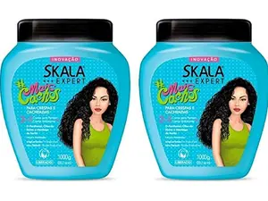 2 Pack SKALA Mais Cachos Hydrates Curls, Eliminates Frizz, For Curly Hair - 2 IN 1 Conditioning Treatment Cream and Cream To Comb 35.2oz New