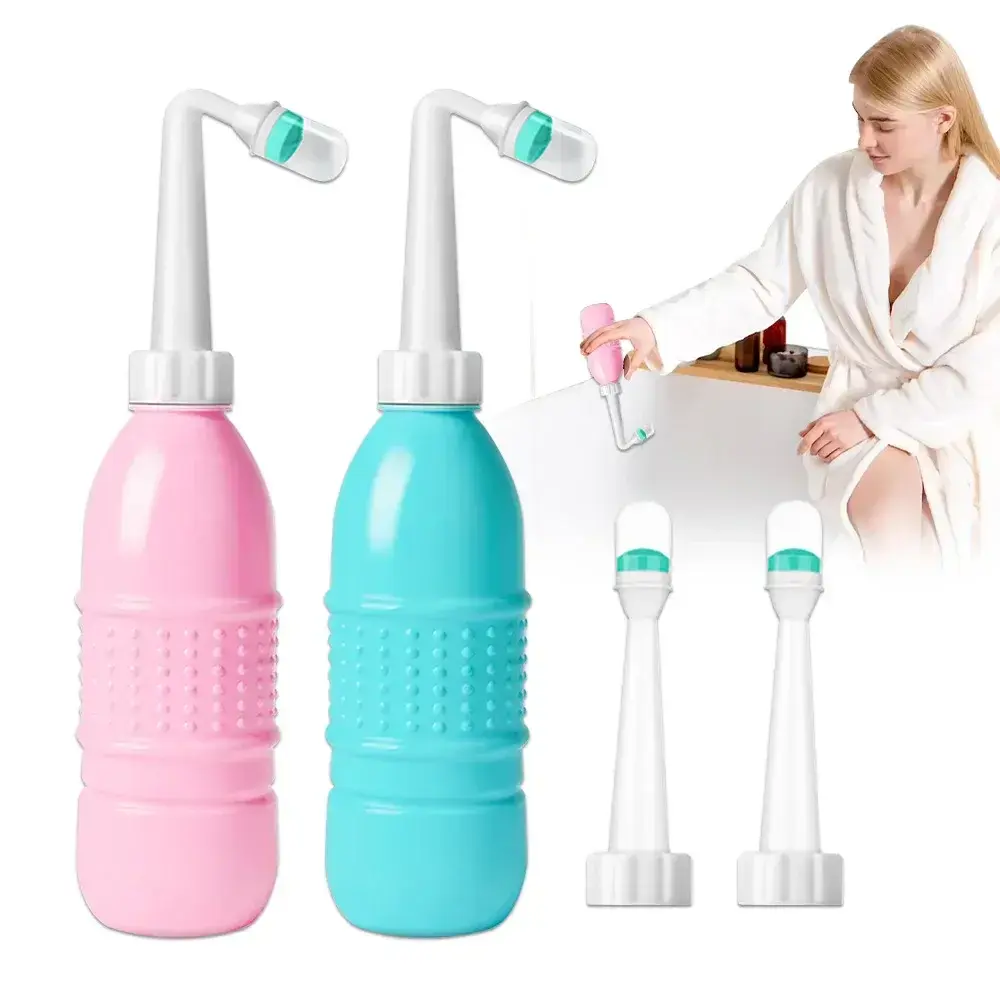 Hot 500ml Women Sprayer Personal Cleaner Hand Held Seat 500ml Toilet Bidet Tackle Hygiene Washing Travel EVA Portable Washing Bottle for your Home