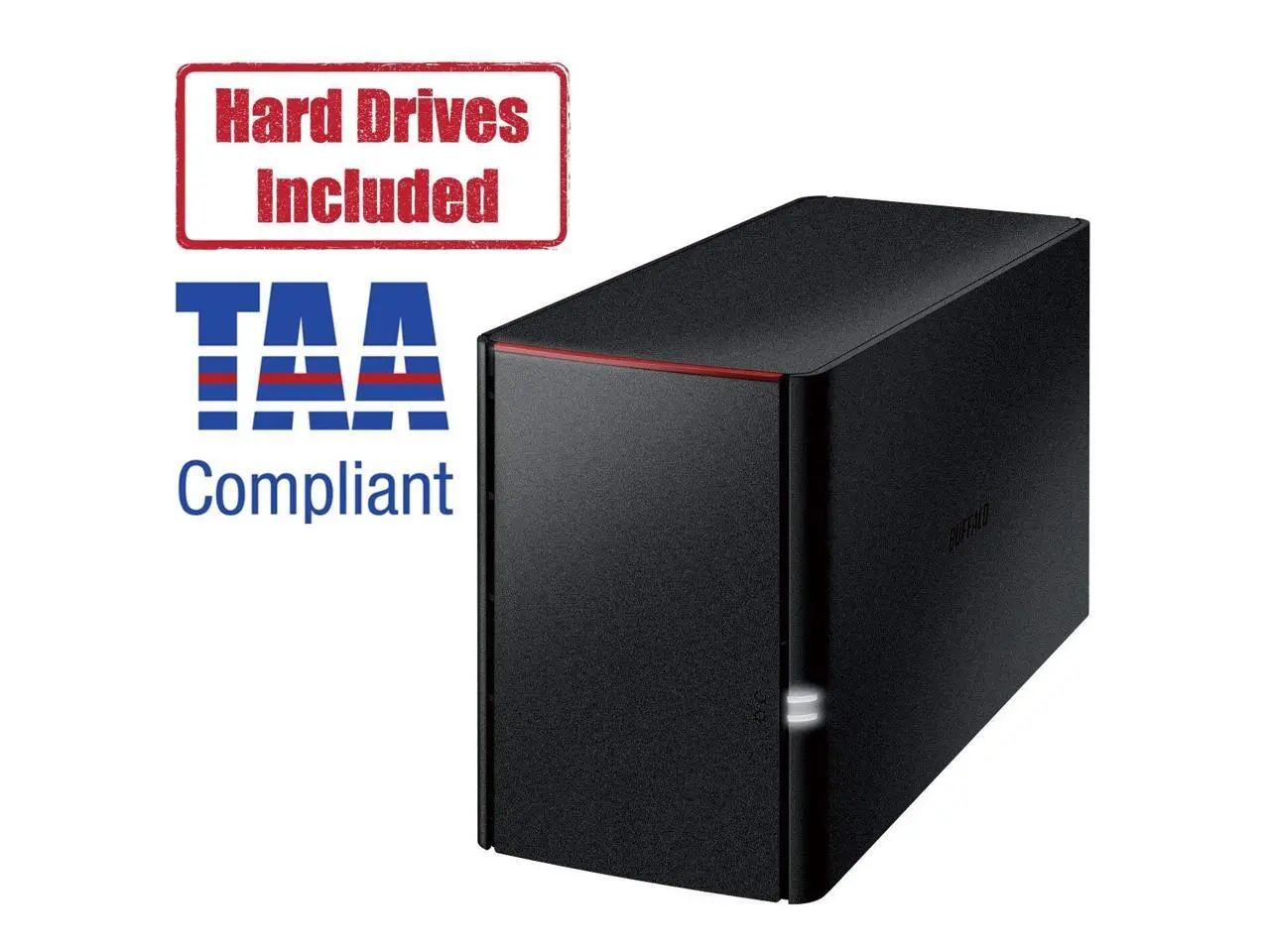 BUFFALO LinkStation 220 2-Bay Personal Cloud Network Storage 12TB (2x6TB) with Hard Drives Included