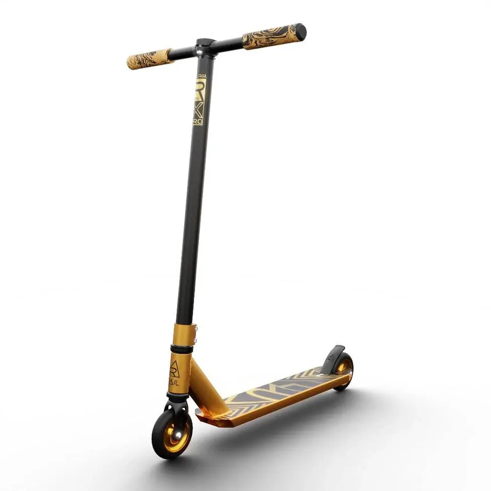 Rail RX Pro Kick Scooter Aluminum Deck Non-Slip Tricks Gold