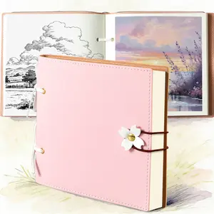 high-value flower notebook, made of PU material with thickened 240 pages, portable square ledger, stamped blank diary, suitable for daily office, study, holiday gifts, Office Stationery Supplies