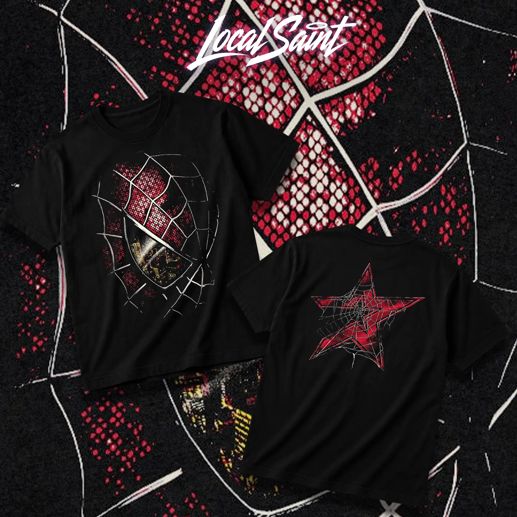 LOCALSAINT Spidey Houston TX Heavy Cotton Unisex Graphic T-Shirt Hoodie Houston Texas Skull Cowboy Lowrider 713 Crewneck Tee, Vintage Streetwear Graphic T-Shirt Direct To Garment Breathable Print