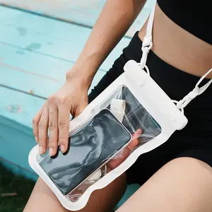 Waterproof Phone Bag, Large Capacity Clear Phone Holder, Touch Screen Phone Pouch for Swimming, Outdoor Sports Waterproof Bag