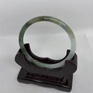 Icy Jade Bangle with Floating Green Accents