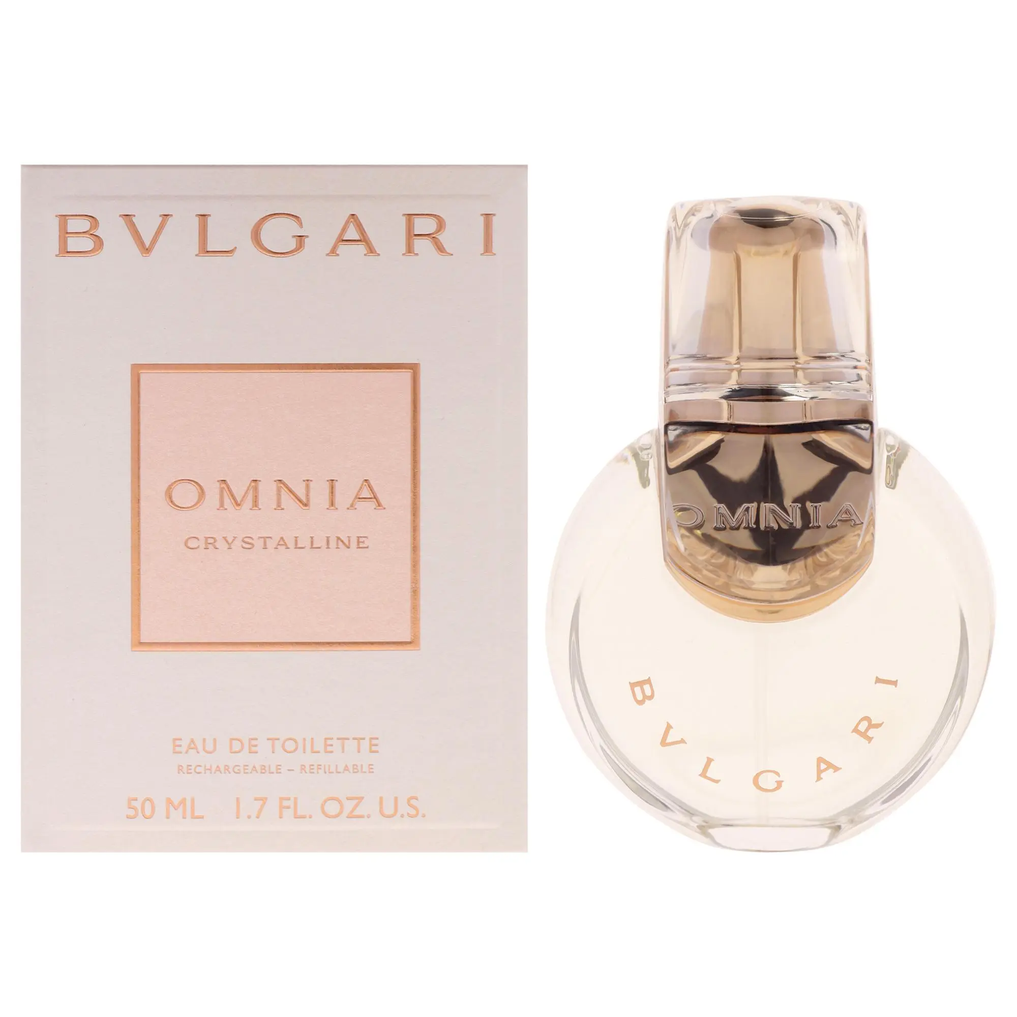 Bvlgari Omnia Crystalline Women's Daily Wear Fragrance - 1.7 fl oz EDT Refillable Spray