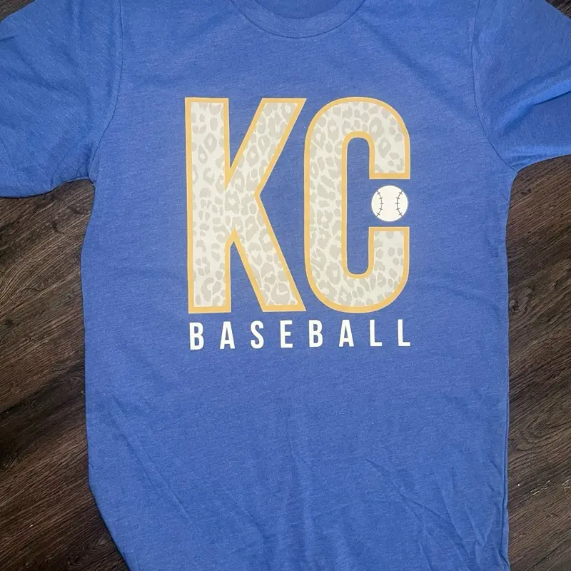Leopard KC baseball unisex tshirt, Kansas City baseball, Royals baseball