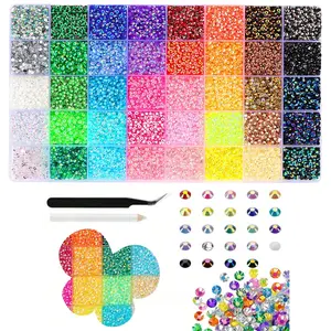 Rhinestone Bedazzling Kit, Multicolor 3mm Flatback Gems with Tools (Tweezers + Dot Pen) All-in-One DIY for Nail Art, Crafts, Shoes, Phone Case