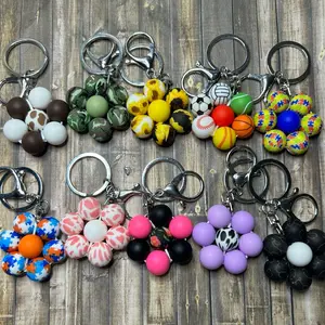 Flower Beaded Keychains