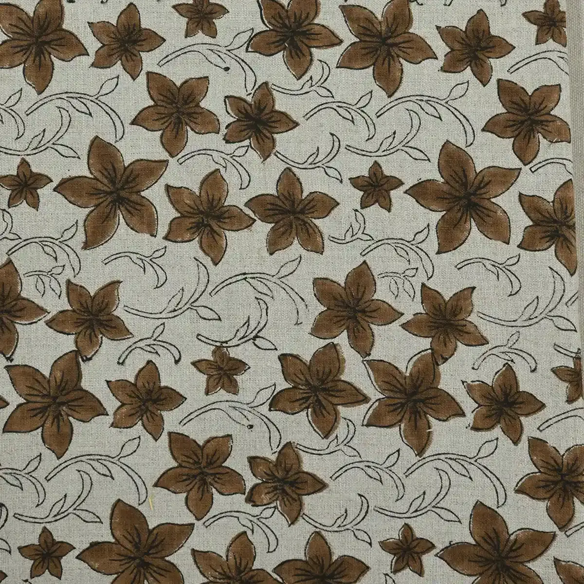 Bob Linen Block Print Fabric by the Yard